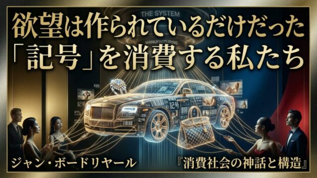 欲望は作られているだけだった by ジャン・ボードリヤール『消費社会の神話と構造』