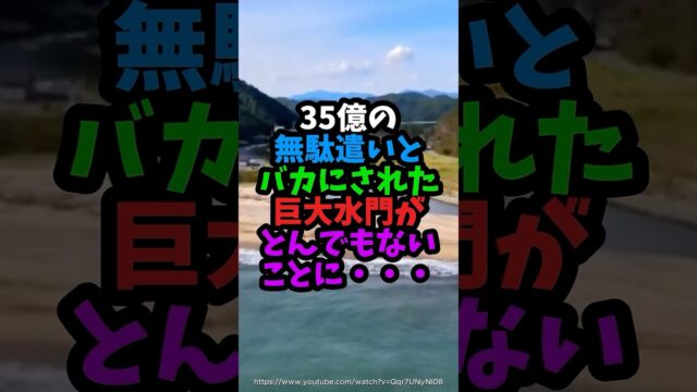 35億の無駄遣いとバカにされた巨大水門がとんでもないことに…