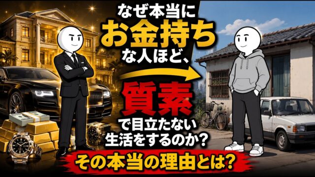 なぜ本当にお金持ちな人ほど、質素で目立たない生活をするのか？その本当の理由とは？