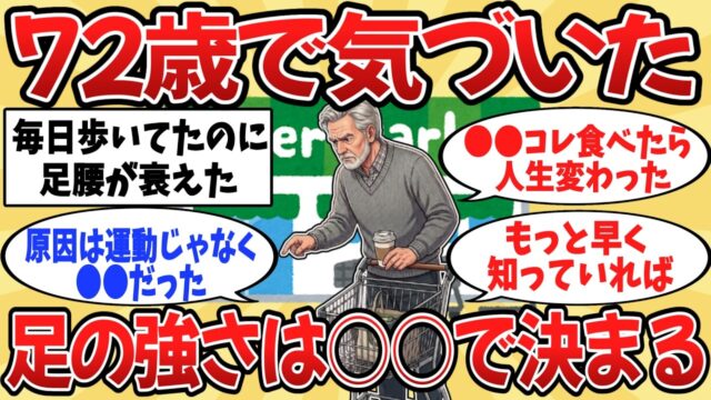 72歳で気づいた 足の強さは〇〇で決まる