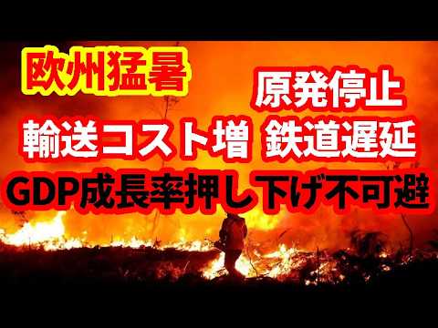 【欧州猛暑】原発停止！物流コストが急増！電車は遅延！経済成長率を押し下げ！