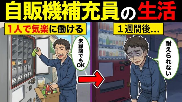 自動販売機の補充ドライバーになるとどうなる？自販機補充員として働く48歳のリアルな生活