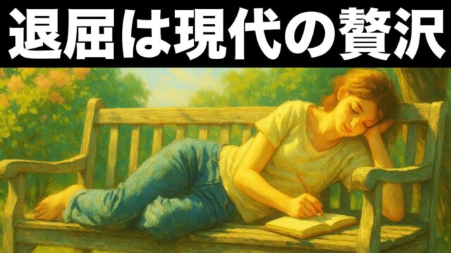 退屈な時間との向き合い方が、人生の質を決める