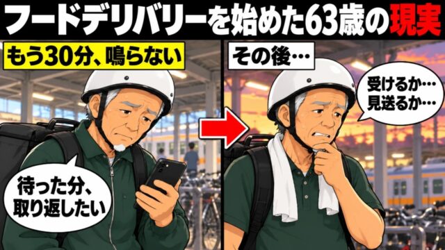 63歳、フードデリバリーを始めた。待つ時間と、受けなかった1件